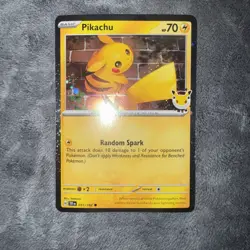 Pikachu 2026 Pokemon Day Stamp - 051/162 - Temporal Forces - Promo Cosmos Holo - Image 2