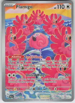 Pokemon Flamigo - 227/193 SV02: Paldea Evolved Illustration Rare NM - Image 1