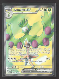 2025 Pokemon Scarlet & Violet Prismatic Evolutions Arboliva EX RR #207/182 - Image 1