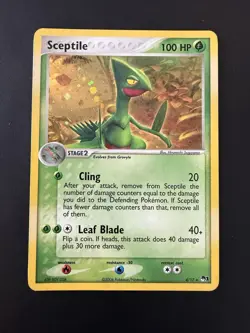 Pokemon TCG POP Series 1 Sceptile 4/17 Rare Holo Swirl Near Mint - Image 1