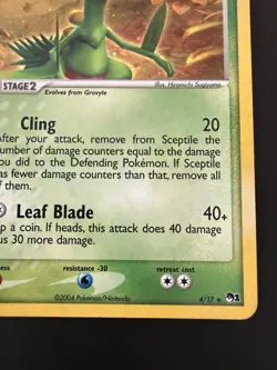 Pokemon TCG POP Series 1 Sceptile 4/17 Rare Holo Swirl Near Mint - Image 2