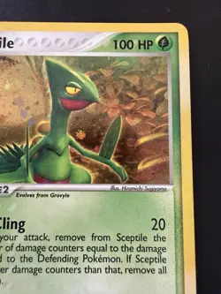 Pokemon TCG POP Series 1 Sceptile 4/17 Rare Holo Swirl Near Mint - Image 3