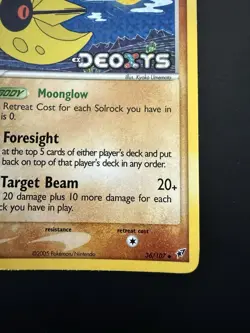 Pokemon TCG EX Deoxys Lunatone 36/107 Stamped Reverse Holo Near Mint - Image 2