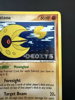 Pokemon TCG EX Deoxys Lunatone 36/107 Stamped Reverse Holo Near Mint - Image 3