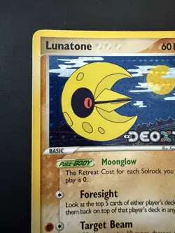 Pokemon TCG EX Deoxys Lunatone 36/107 Stamped Reverse Holo Near Mint - Image 4