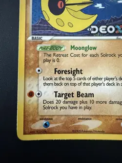 Pokemon TCG EX Deoxys Lunatone 36/107 Stamped Reverse Holo Near Mint - Image 5