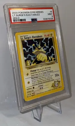 2000 Pokemon Gym Heroes Lt. Surge’s Electabuzz #6 Holo – PSA 9 MINT - Image 3