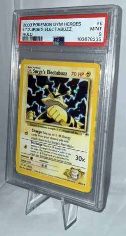 2000 Pokemon Gym Heroes Lt. Surge’s Electabuzz #6 Holo – PSA 9 MINT - Image 4