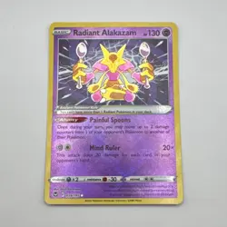 Pokemon Radiant Alakazam 059/195 Swsh12: Silver Tempest Radiant Rare Holo - Image 1