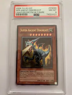PSA 8 - Yugioh - Super-Ancient Dinobeast ULTIMATE RARE - #EN088 - NM - MINT - Image 1