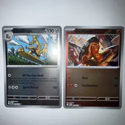 Pokemon Mega Evolution Gholdengo & Sizzlipede 2x Holo Rare TCG Card Lot MINT! - Image 1