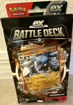 Lucario E X Pokemon TCG ex Battle Deck Factory Sealed Box 60 Card Deck New Cards - Image 1