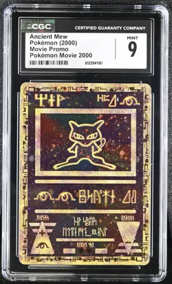 CGC 9 MINT Ancient Mew 2000 Movie Promo Reverse Holo SWIRL Pokemon Card - Image 1