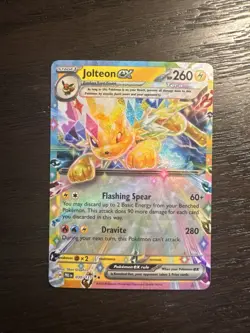 Pokemon TCG Jolteon EX Prismatic Evolutions Holo Double Rare Card 030/131 - Image 3