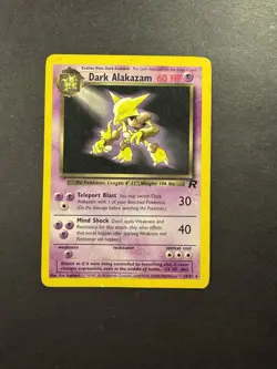 Dark Alakazam 18/82 Team Rocket Non Holo Rare MP/HP- Vintage WOTC Pokemon Card - Image 1