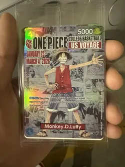 One Piece Monkey D Luffy US Voyage Promo Card Sealed - Image 1