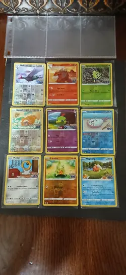 Pokemon Go Lot of 9 Reverse Holo Cards 2 Uncommon & 7 Common See Pictures - Image 1
