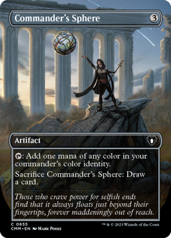 MTG NM FOIL Commander's Sphere (Borderless Alternate Art) - [Commander Masters - Image 1