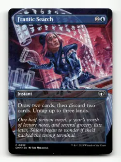 Frantic Search (Borderless) Commander Masters #632 Magic the Gathering - Image 1