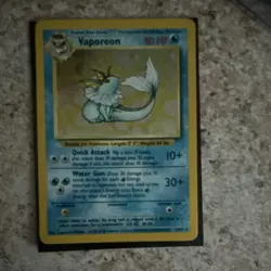 Pokemon Vaporeon Jungle 12/64 Stage 1 80HP Rare Water Card English (No Symbol) - Image 1