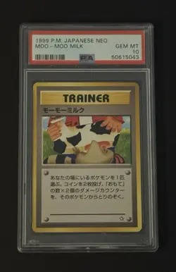 Pokemon Neo Moo Moo Milk Japanese Banned Artwork PSA 10 - Image 1