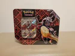 Shiny Charizard ex Paldean Fates Scarlet and Violet Pokemon TCG Tin - Image 1