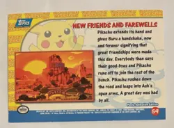 Pokemon TCG New Friends and Farewells Pokemon Topps Pikachu's Vacation 59 - Image 2