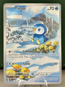 Piplup 98/94 Phantasmal Flames Illustration Rare Holo Pokemon TCG Card NM - Image 1