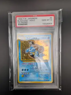 Pokemon 1999 Blastoise Holo CD Promo Japanese Edition PSA 10 Old cert - Image 1