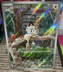 ⭐Meowth 106/094⭐ Phantasmal Flames Holo Full Art Pokemon - Image 1