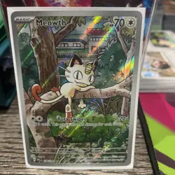 ⭐Meowth 106/094⭐ Phantasmal Flames Holo Full Art Pokemon - Image 3
