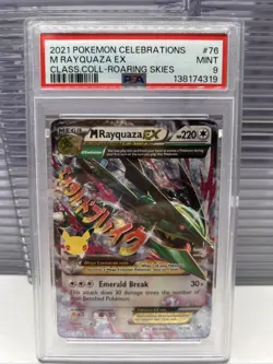 M Rayquaza EX 76/108 PSA 9 Mint Classic Collection - 2021 Pokemon Celebrations - Image 1