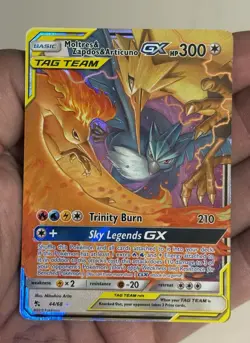 Pokemon TCG Hidden Fates Moltres, Zapdos, Articuno GX 44/68 NM/M - Image 1