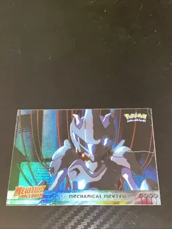Pokemon Topps Mechanical Mewtwo Mewtwo Strikes Back Rainbow Foil #6 Blue Label - Image 1