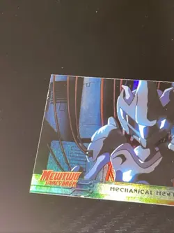 Pokemon Topps Mechanical Mewtwo Mewtwo Strikes Back Rainbow Foil #6 Blue Label - Image 3