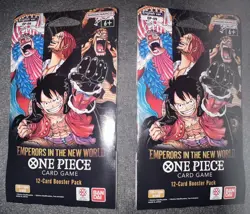 ONE PIECE - OP-09 - EMPERORS IN THE NEW WORLD - 2 SEALED SLEEVED BOOSTER PACKS ! - Image 1