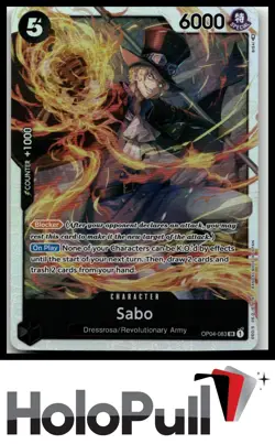 One Piece Kingdoms of Intrigue Sabo #OP04-083 Super Rare - Image 1