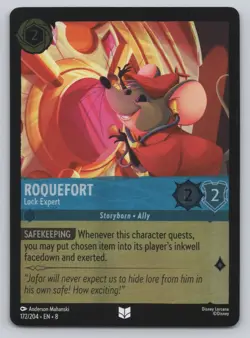 Disney Lorcana Cold Foil - Roquefort - Lock Expert 172/204 - Reign of Jafar (8) - Image 1