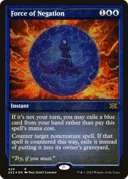 Force of Negation (Foil Etched) Double Masters 2022 NM MTG - Image 1