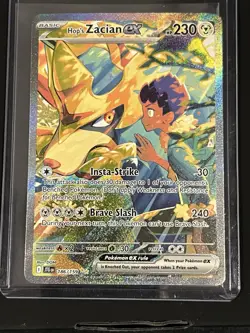 Pokemon Hop's Zacian ex 186/159 Holo EX JTG English - Image 1