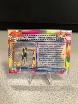 TOPPS POKEMON- #41 THE FUTURE LOOKS BRIGHT HOLO FOIL MEWTWO STRIKES BACK-LP/NM - Image 3