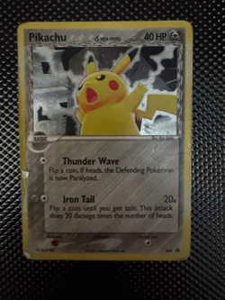 Pokemon Pikachu TCG Delta Species 035 Promo Holo Black Star DMG Condition - Image 2