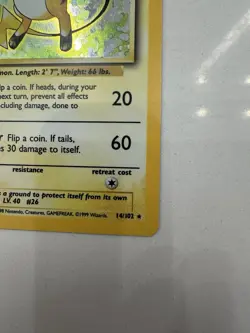 Pokemon TCG Base Set Raichu Holo Rare Card 14/102 WOTC LP - Image 3