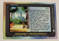EP11 Charmander - The Stray Pokemon Foil Topps Blue Label Logo - Image 2
