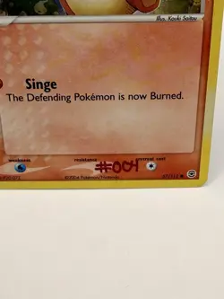 Pokemon TCG Charmander (FireRed & LeafGreen) 57/112 Holo Flawsinphotos - Image 3