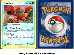 2003 Pokemon, EX Dragon, #13/97 Crawdaunt, Reverse Holo Rare - Image 1