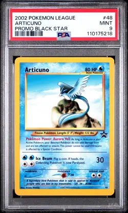 2002 POKEMON LEAGUE PROMO BLACK STAR #48 ARTICUNO PSA 9 - Image 1