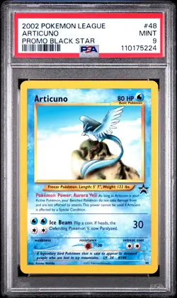 2002 POKEMON LEAGUE PROMO BLACK STAR #48 ARTICUNO PSA 9 - Image 1