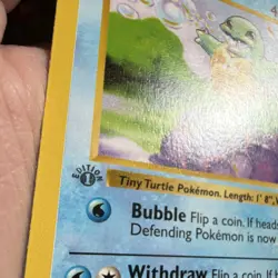 Pokemon Squirtle 1st Edition Base Set 63/102 1999 - Grey stamp ERROR - Image 3