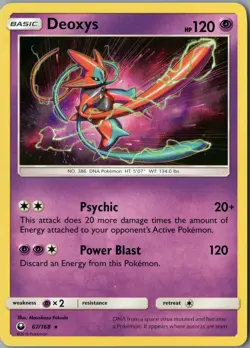 Deoxys Holo Rare SM - Celestial Storm 67/168 NM Holofoil - Pokemon - Image 1